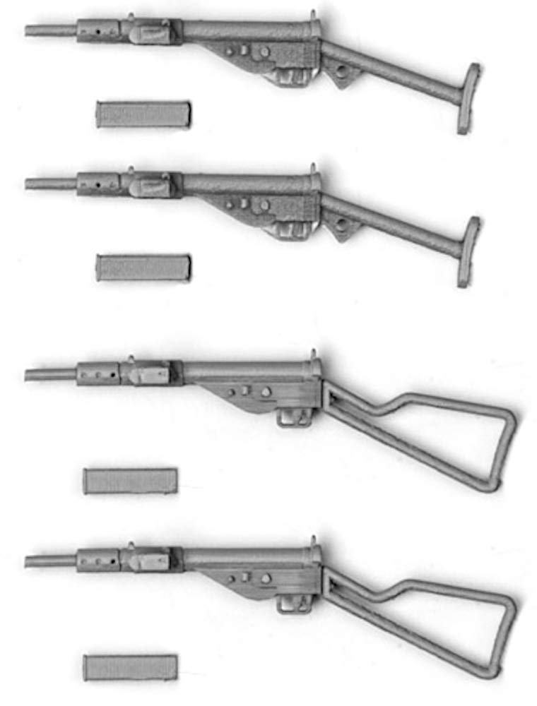 Sol Model Вторая мировая война Британская армия Пистолет-пулемет Sten Набор из смолы MM373 1/16 (4 шт)