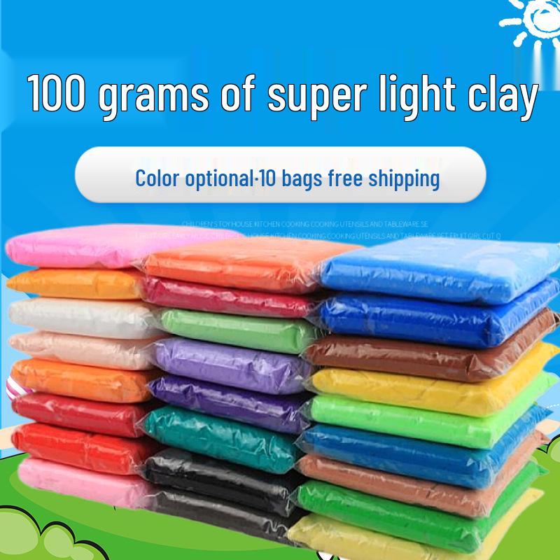 24-Color Super Light Clay 100g DIY Educational Playdough for Kids