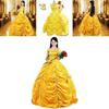 Elegant Fairytale Beauty And The Beast Princess Belle Cosplay Costume Dress For Women