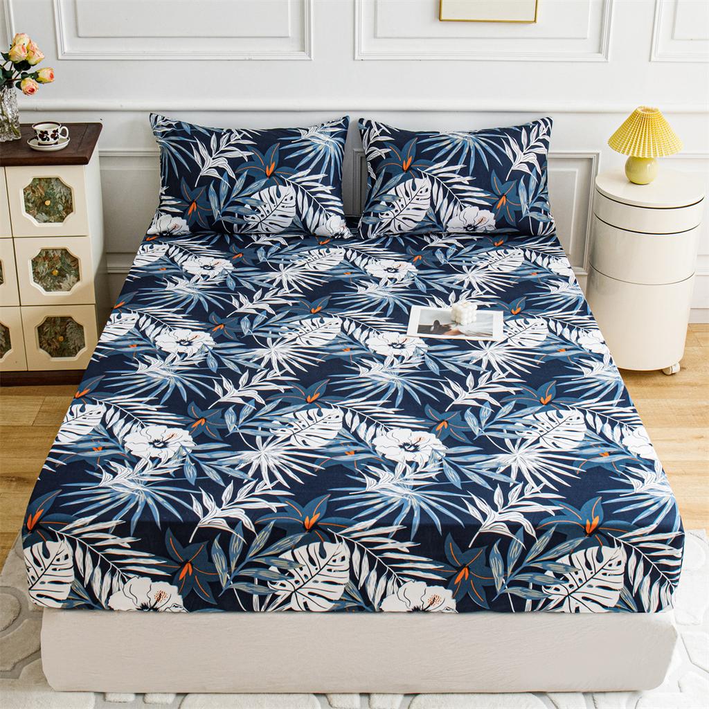 1 шт. Простыня на резинке с принтом, Постельное белье, Без наволочки. для Спальни, Отеля Различные Домашние Украшения