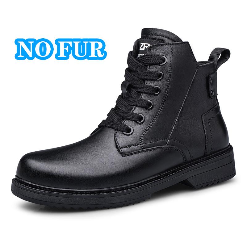 Мужские мотоциклетные ботинки из натуральной кожи, новое поступление, теплые плюшевые меховые зимние ботинки, модные мотоциклетные ботильоны, роскошные зимние ботинки