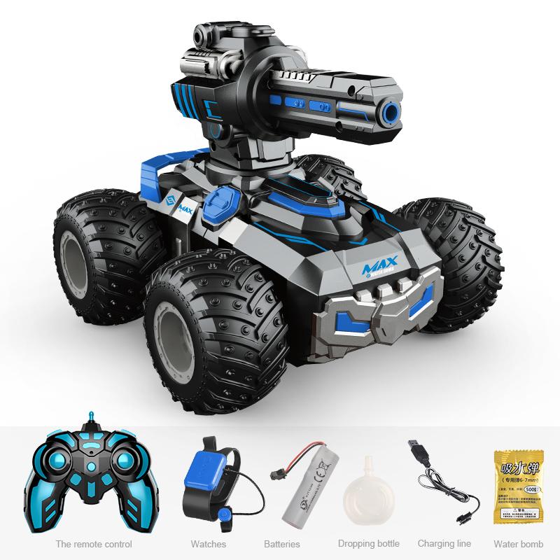 Детский механический танк с дистанционным управлением, распознающий жесты, запускающий водяную бомбу, четырехколесный внедорожник, радиоуправляемая игрушка
