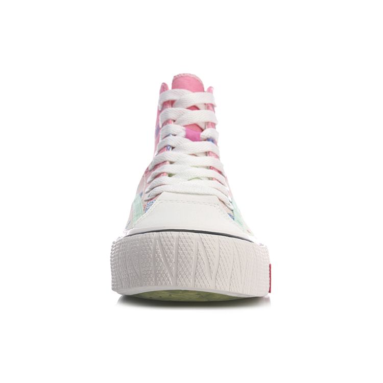 Li Ning Line Friends X Classic High-Top Canvas Sneakers Women Sneakers Purple Red AGCQ594-2