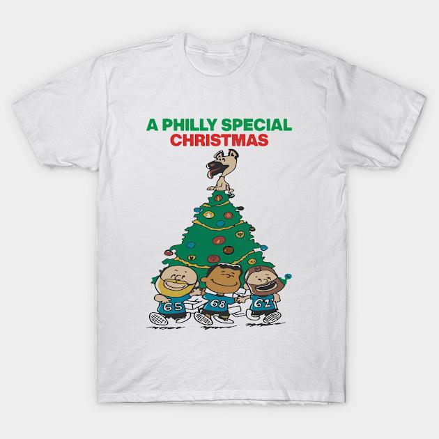 Asian Size Men Black Print T-shirt Philly Special Christmas' Merchandise To Benefit Chop, Cctc No-Cut Heat Transfer Print Cotton Tshirt