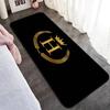 Black Golden Crown Letter Bathroom Mat Anti-slip Absorb Water Long Strip Cushion Bedroon Mat Welcome Doormat