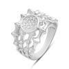 Серебряное кольцо с фианитами, вес изделия 7,21 гр (2198239)