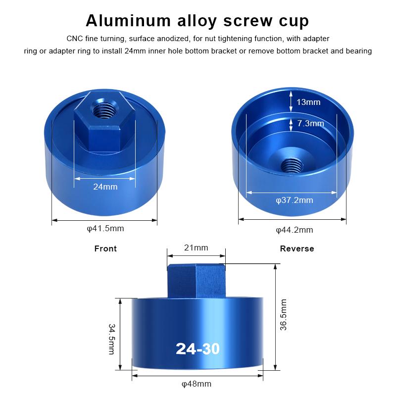 Нижний кронштейн велосипеда, инструмент для снятия подшипника и установки для шоссейного велосипеда MTB, BB, пресс-фитинг 24 мм, 30 мм, BB86 BB30 BB92 PF30, ремонтный комплект