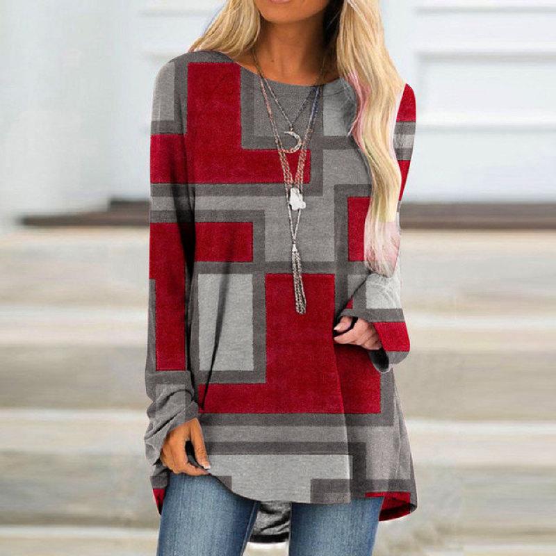 Женский базовый свободный топ с круглым вырезом и длинными рукавами, дышащий пуловер с длинными рукавами, повседневная футболка в стиле Харадзюку