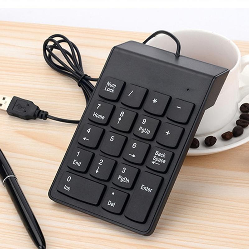 Проводная USB-клавиатура с цифровым блоком для быстрого и точного набора текста для ноутбука, ПК, настольного компьютера, ноутбука для программистов и геймеров