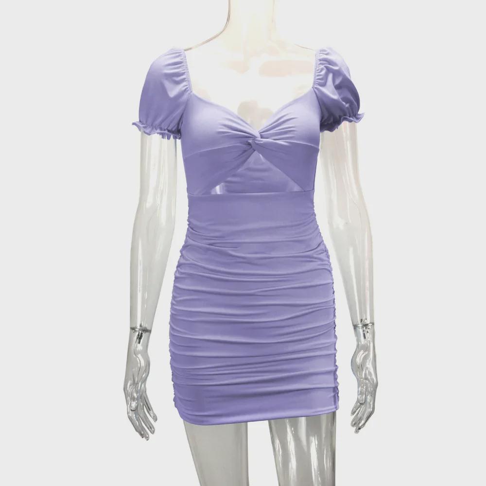 Элегантное платье 2025 года с ажурными плиссированными рукавами-фонариками на бедрах — европейский и американский стиль для женщин