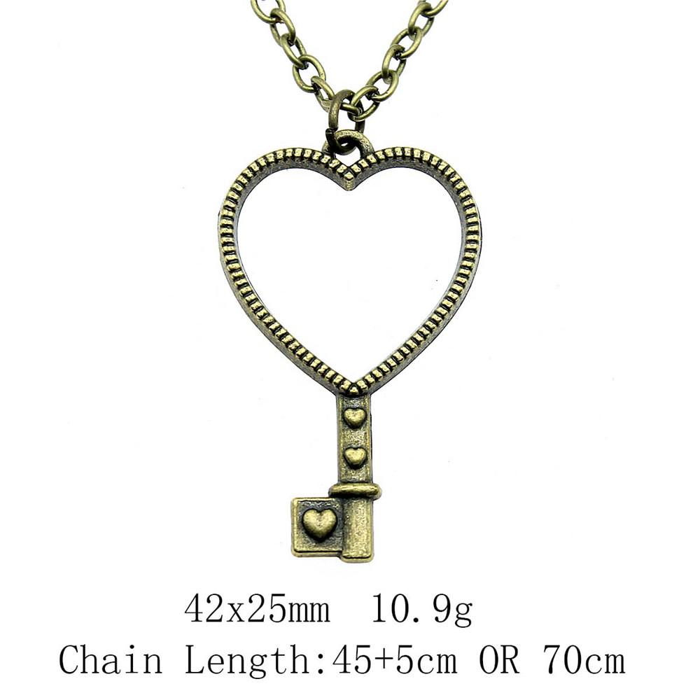 Ожерелья на годовщину свадьбы, женские полые смоляные фоторамки, ключи, длинная цепочка, ожерелье для рюкзака, цепочка, ожерелье