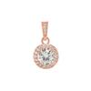 Round Diamond Pendant Necklace with Advanced Design Sense Full Diamond Sunflower Shape Necklace