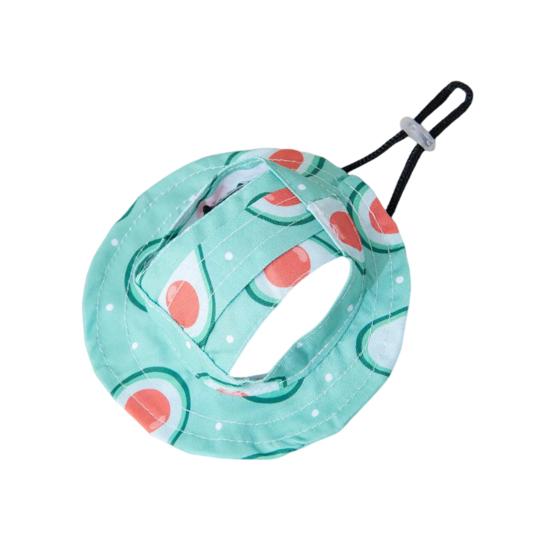Pet Hiking Hat Dog Sun with Ear Holes, Wide Brim Protection Hat, Adjustable Cooling Drawstring for Small And Medium Dogs Outdoor Walking