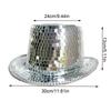 Disco Cowboy Hat Disco Mirrored Sun Hat Retro Disco Unisex Costume Sparkly Top Hat Dress Up Accessories For Adults