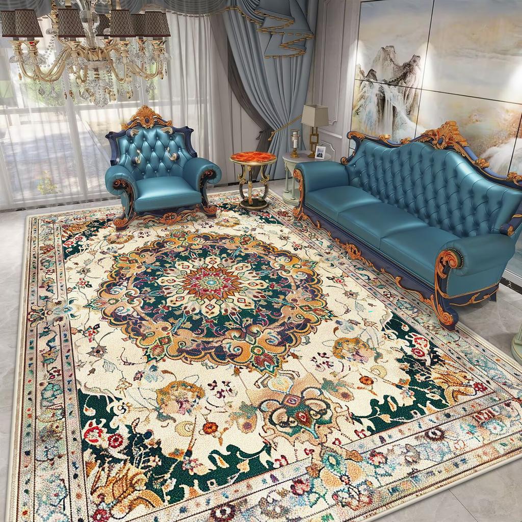 Ретро Богемия Ковры Большого Размера Украшение Гостиной Дом Отель Холл Ковер Спальня Диван Столик Прикроватный Нескользящий Напольный Коврик Тапете