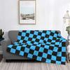 Black And White Checkerboard Pattern Blanket Comfortable Soft Flannel Autumn Geometric Tartan Throw Blanket for Sofa Car Bedroom
