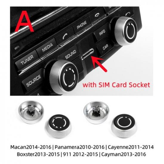 Пара Серебряных Ручек Громкости Автомобиля Передняя Модернизация Замена Для Porsche 718 2016-