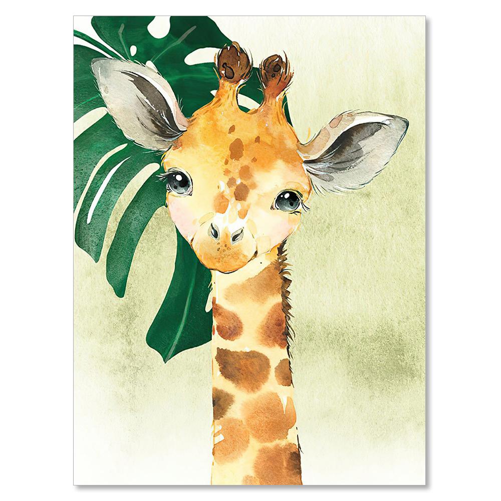 Украшение детской комнаты Детские картины Настенные животные Декор детской комнаты Художественная печать Laminas Decorativas Pared Cuadros Картины на холсте