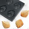 Профессиональные пищевые силиконы Форма для выпечки 10 ячеек Форма ракушки Мадлен Торт Десертные формы Жаростойкий Аксессуар для выпечки