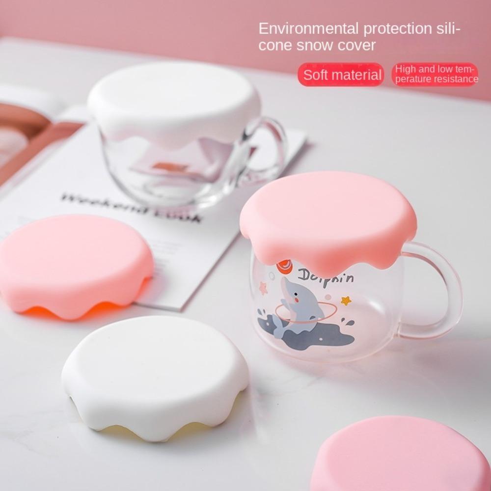 Силиконовая крышка для стеклянной чашки, утолщенная, герметичная, с присоской, крышка для чашки, аксессуары для чашки, крышка для кружки