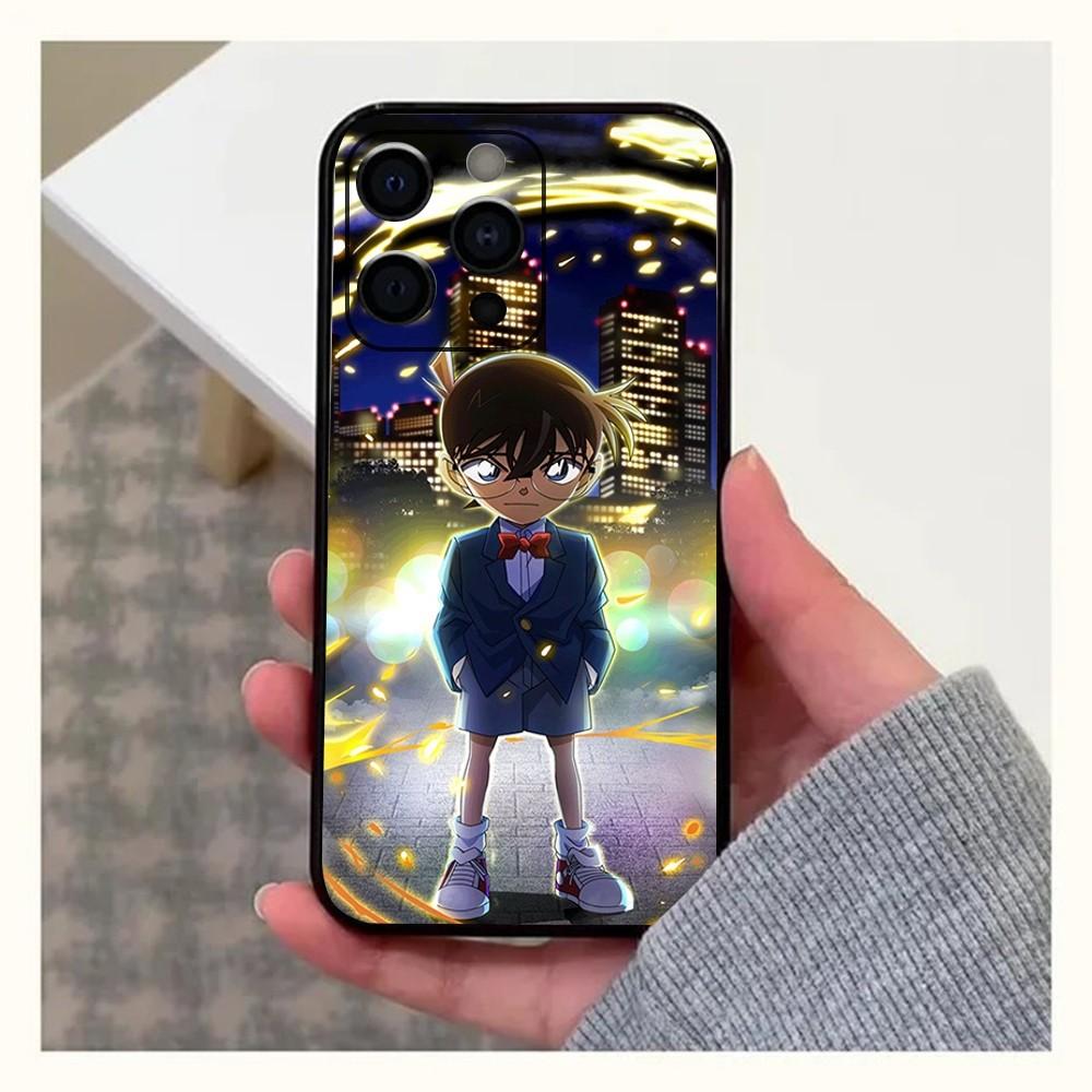 Чехол для телефона Аниме Детектив Конан Для Apple iPhone 15,14,13,12,11,Pro,X,XS,Max,XR,Plus,Mini Мягкий черный чехол