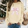 Women's Casual Fashion Printed Long Sleeve O-Neck Pullover Top Blouse