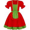 Платье Рождественского Эльфа для Девочек Детский Праздничный Костюм Эльфа Рождественский Подарок для Девочек Праздничный Наряд Нарядное Платье
