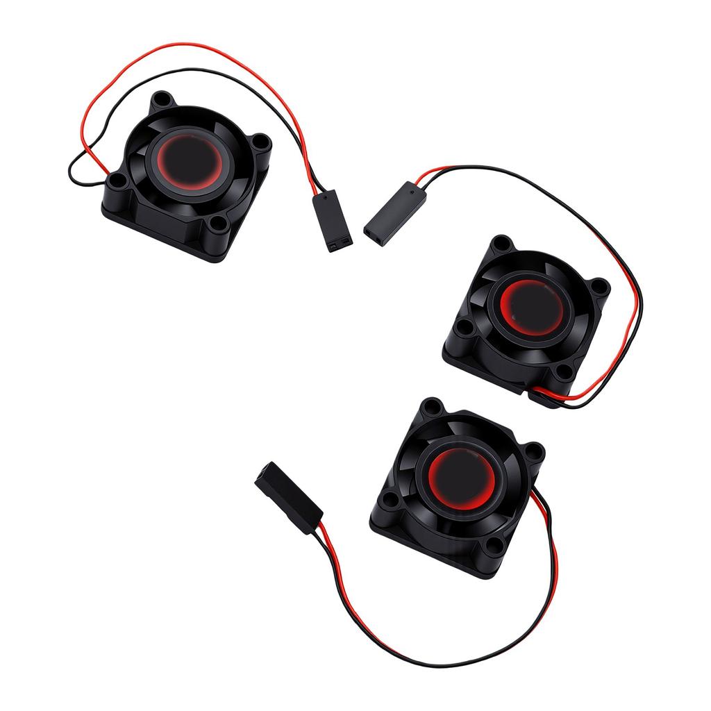 3pcs RC Motor Cooling Fan 2510 High Speed Heat Dissipation 2P Connector RC Truck Cooling Fan