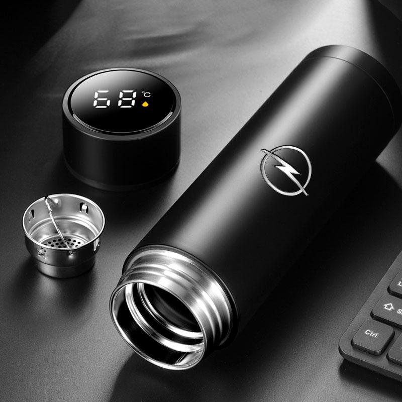 Автомобильный умный термос с дисплеем температуры, кофейная чашка для Opel insignia Astra H G J Antara vectra Vivaro corsa c d zafira b, стайлинг автомобиля