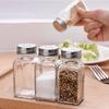 Kitchen Supplies Creative Transparent Cruet Glass Sauce Pot Salt and Pepper Bottle Condiment Bottles