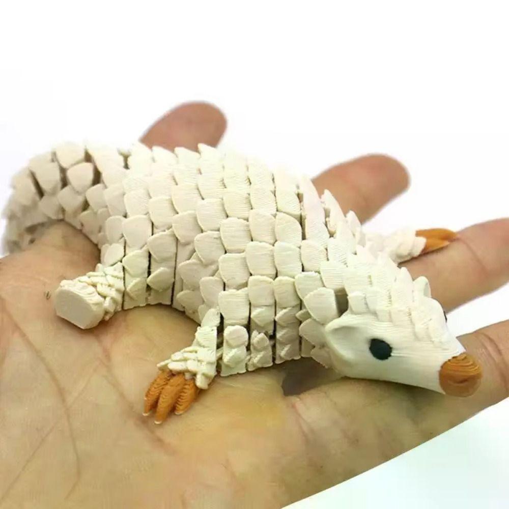 Creative 3D Printed Pangolin Toy Articulated Animal Model Decoration Home Accessories