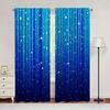 2 шт. Фантазийная синяя ночь звездное небо с принтом оконная штора - Карман для штанги Оконное оформление для домашнего декора и украшения комнаты