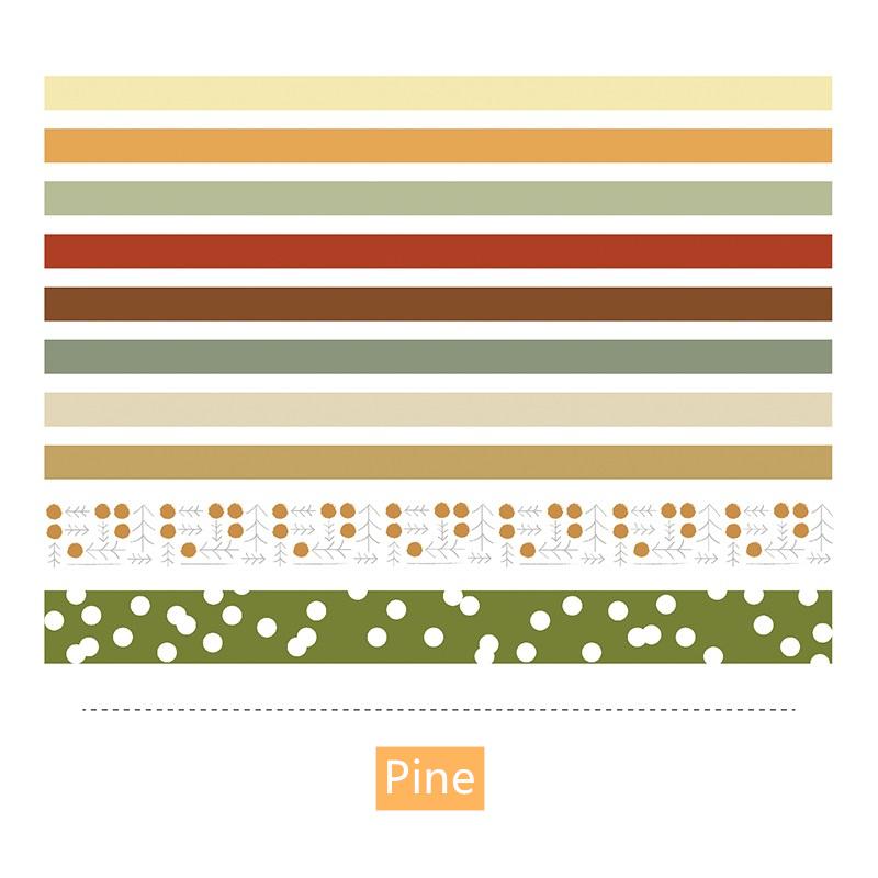 10pcs Basic Color Paper Washi Tape Set 10mm 25mm Rainbow Adhesive Masking Tapes Stickers Decoration Album Diary A6174