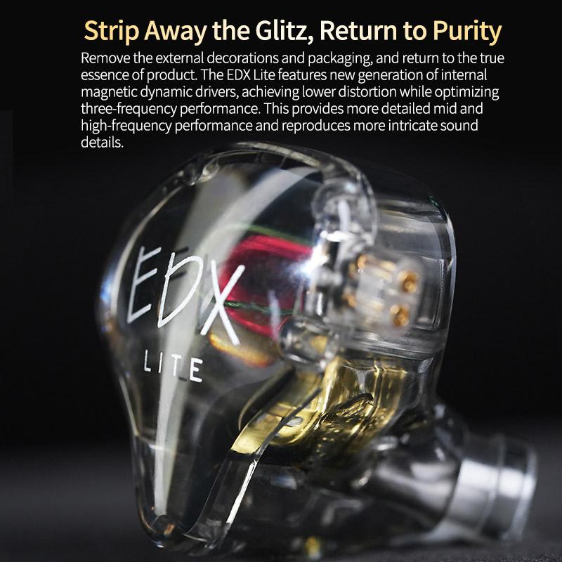 Оригинальные наушники KZ EDX Lite HIFI Bass, стереонаушники для музыки, внутриканальные наушники IEM, мониторные наушники для сцены, игровые спортивные наушники Pro