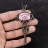 Pink Opal Pendant Copper Wire Wrapped Pendant Unique Design Pendant Pink Opal Jewelry Gemstone Pendant Handmade Copper Jewelry Gift For Him