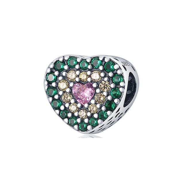 Summer New 925 Sterling Silver Thankful Heart & Stars Flower Beads Fit Fashion Charms Bracelet Jewelry Women Acessories