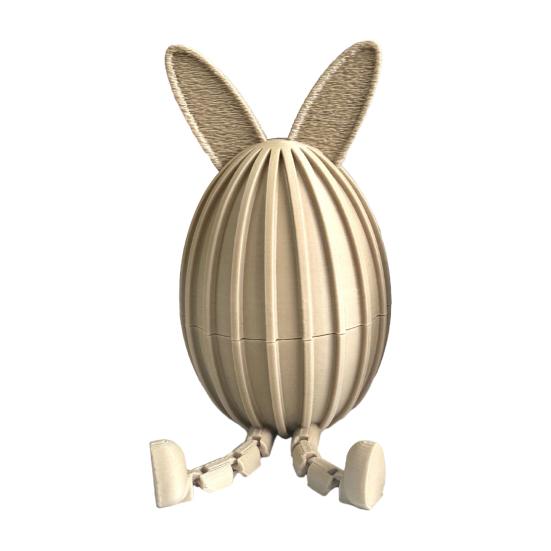 Заполняемое пасхальное яйцо, напечатанное на 3D-принтере, шарнирный гибкий пасхальный кролик с подвижными суставами для декора стола, наполнители для пасхальной корзины, подарки для детей и взрослых