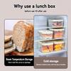 Refrigerator Food Preservation Box Clear Bread Box With Handle&Lid Moisture Proof Airtight Bread Food Container For Kitchen