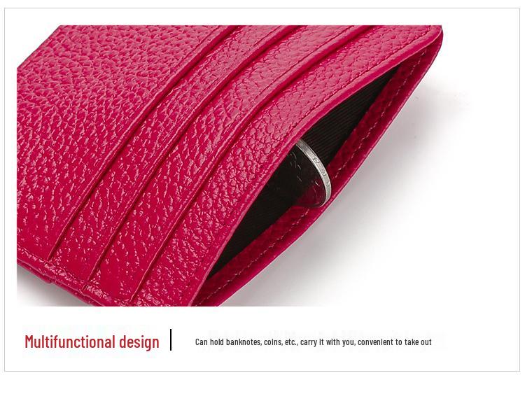 Тонкий держатель для карт из натуральной кожи: Множество слотов для карт, компактный кошелек для монет, кожаный кардхолдер и держатель для водительского удостоверения.