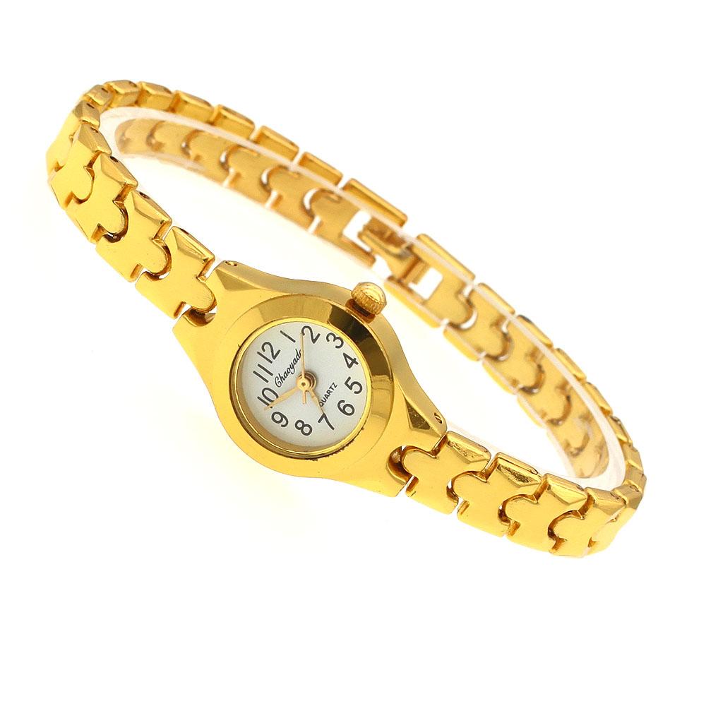 Cute Women Bracelet Watch Mujer Golden Relojes Small Dial Quartz Watch Popular Wristwatch Hour Female Ladies Elegant Watches