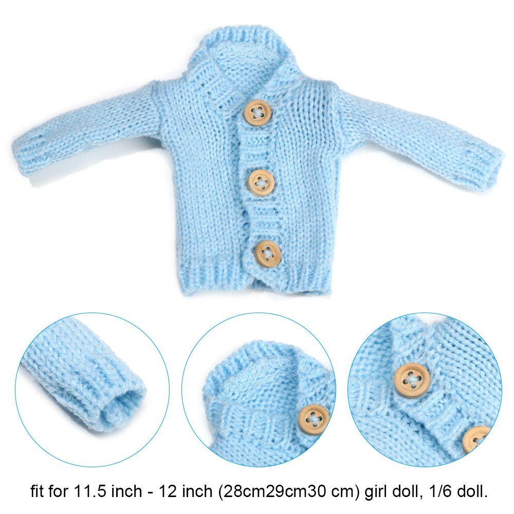Toys Handmade Doll Accessories Dressing Clothes Mini Knitted Sweater Fur Coat Tops Casual Dress