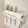 Cream Wind Toothbrush Shelf Shelf No Punching Bathroom Brushing Cup Mouthwash Cup Wall Mounted Hair Dryer Holder