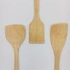 Kemu Solid Wood Unpainted Spatula & Rice Spoon Set - Non-Stick, Long Handle Soup Spoon