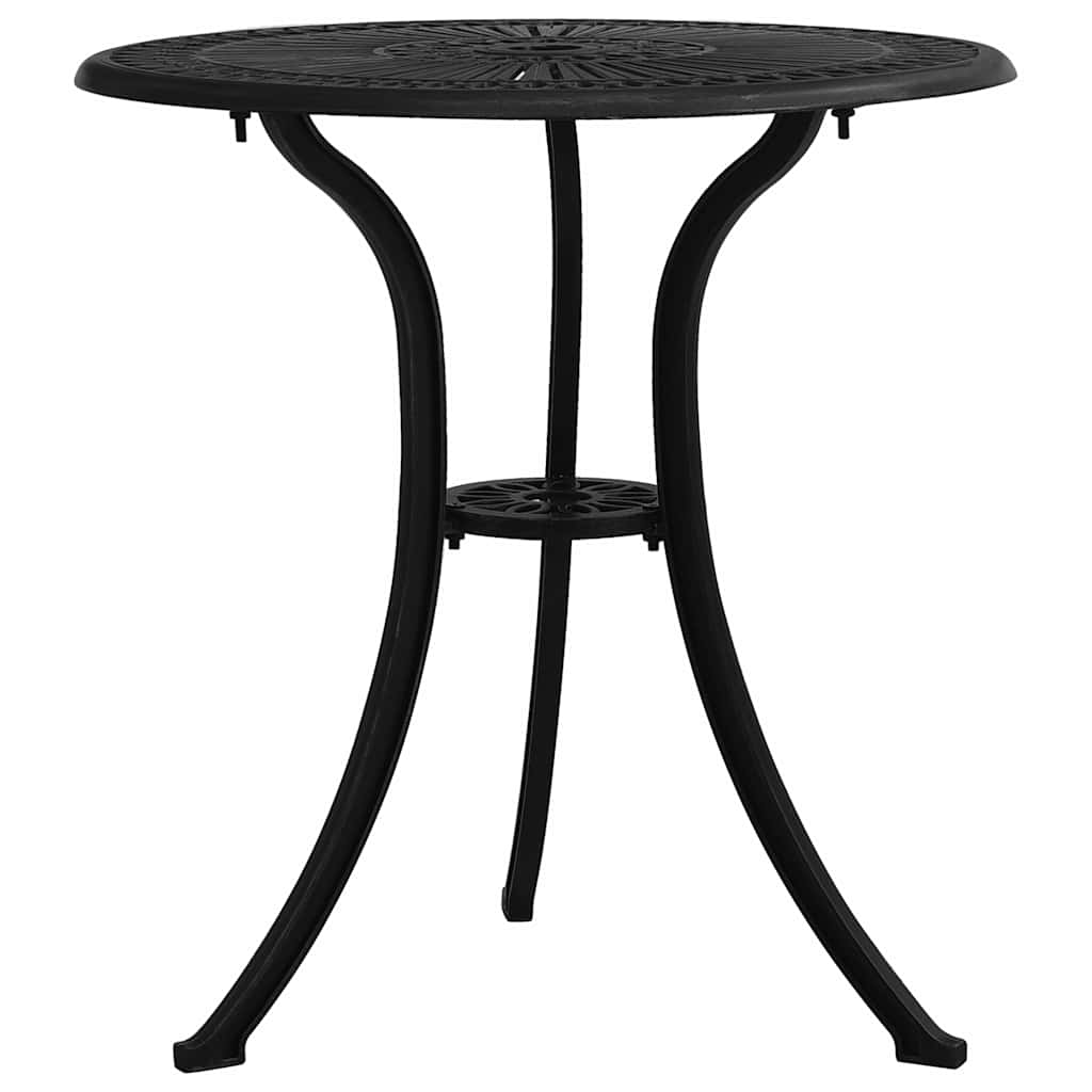 Garden Table Black 62x62x65 cm Aluminium Cast
