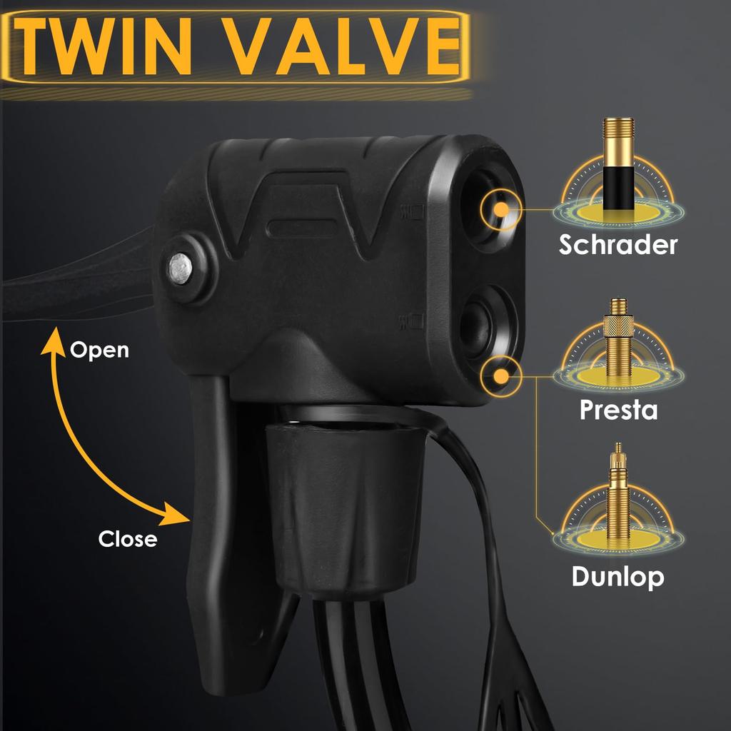 Велосипедный насос VOGORA, подходит для стилей Presta, French, American и British, насос для шоссейного велосипеда, напольный насос и насос для кроссового велосипеда, компактный