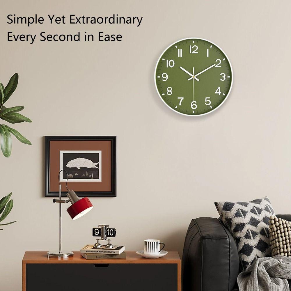 Silent Wall Clock Round Hanging Watch Living Room Decoration Quartz Wall Clock Hotel