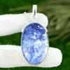 925 Sterling Silver Oval Sodalite Gemstone Bezel Handcrafted New Pendant Jewelry