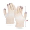 Knitted Warm Gloves Touchable Screen Skiing Gloves Touch Screen Gloves  for Outdoor Cycling Skiing