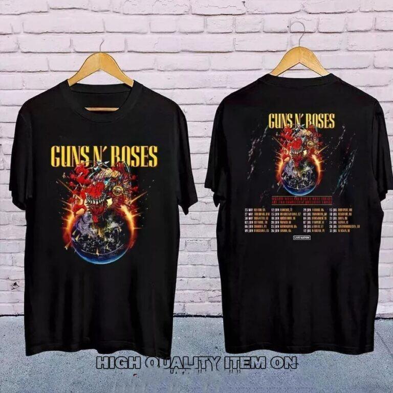 SALE! Guns N Roses 2026 European And Middle East Tour T-Shirt All Size S-4XL