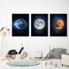 Solar System, Planets, Sun, Earth, Moon, Venus, Urran, Ceres, Jupiter, Mars, Wall Art Posters, Children's Paintings for Home Decor